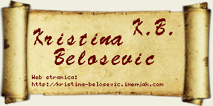 Kristina Belošević vizit kartica